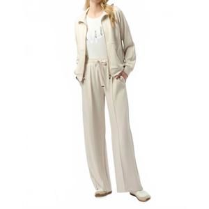 NEW JOSEPH RIBKOFF scuba jersey wide leg pull on pant in birch